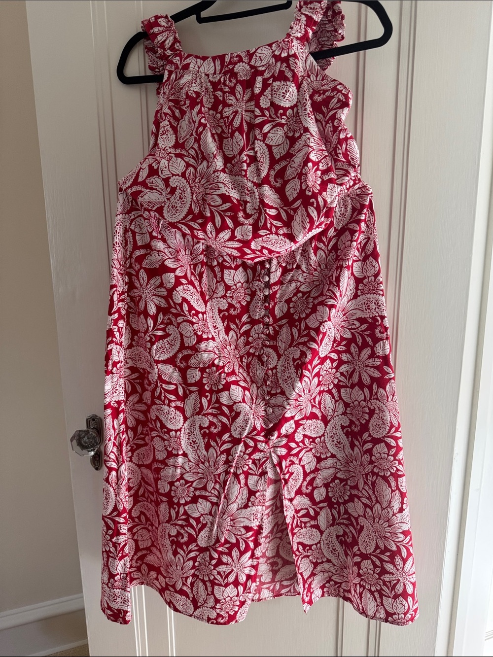 Red and White Floral 2 piece set